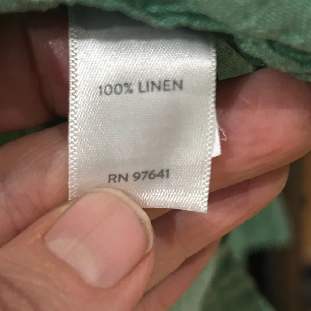 J. Jill Green Linen Top - Picture 3 of 3